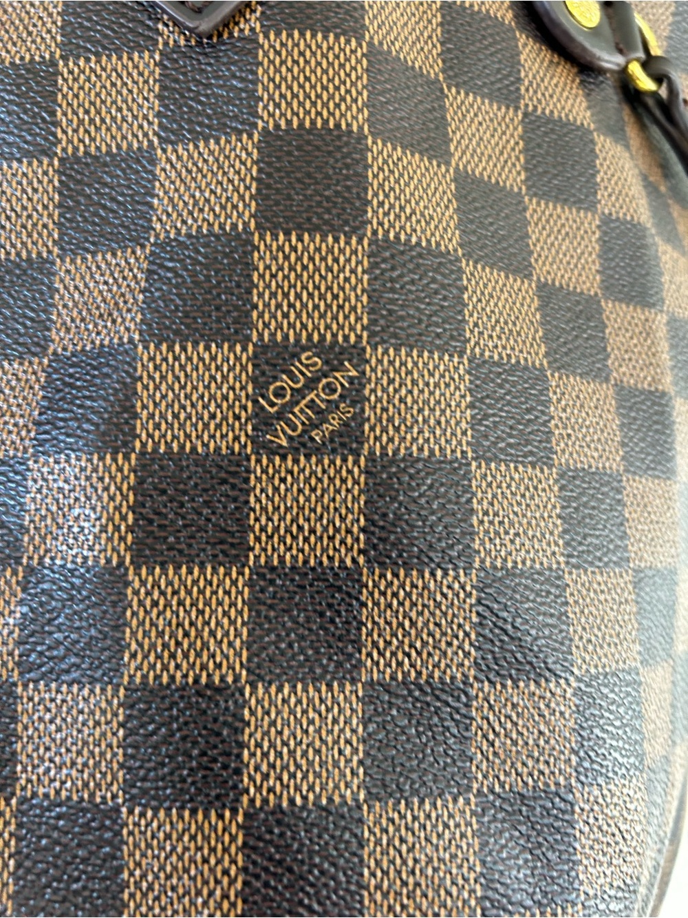 Brown Checkered Tote Bag - Picture 4 of 15